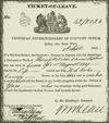Un "ticket of leave" rilasciato nel Nuovo Galles del Sud nel 1850. Un antenato del "documento d'identità unico".