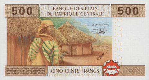 Una banconota da 500 Franchi CFA.