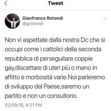 Tweet di Rotondi.